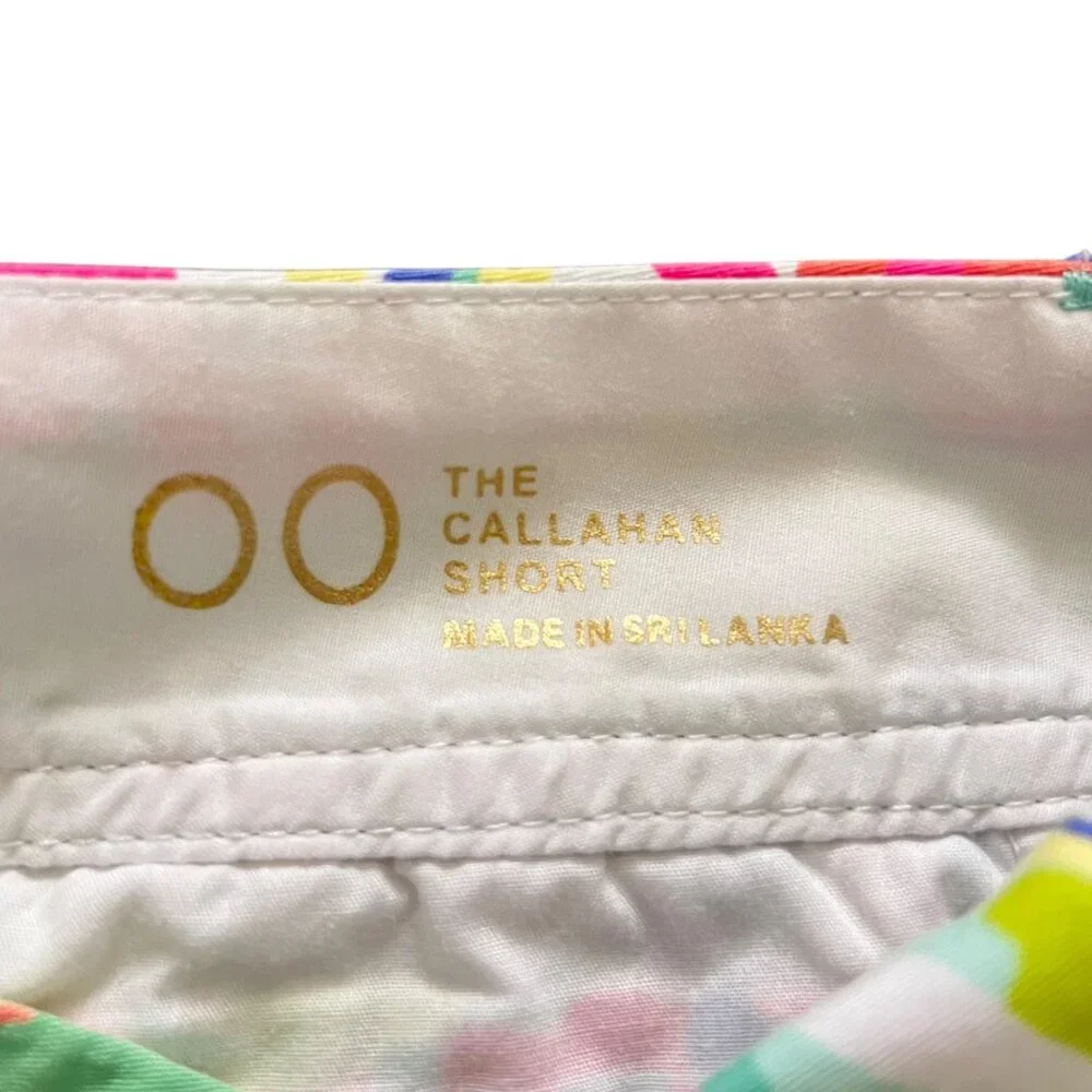 Lilly Pulitzer Callahan Shorts Womens‎ 00 Vibrant Tropical Cotton Stretch Preppy